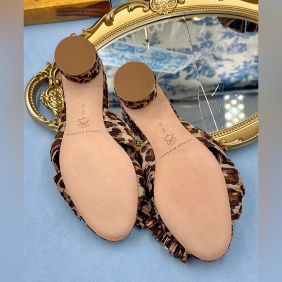 🆕 LOEFFLER RANDALL 🧿 NWOB Emilia Heeled Mules, Brown Leopard, Sz 7 - Picture 15 of 15